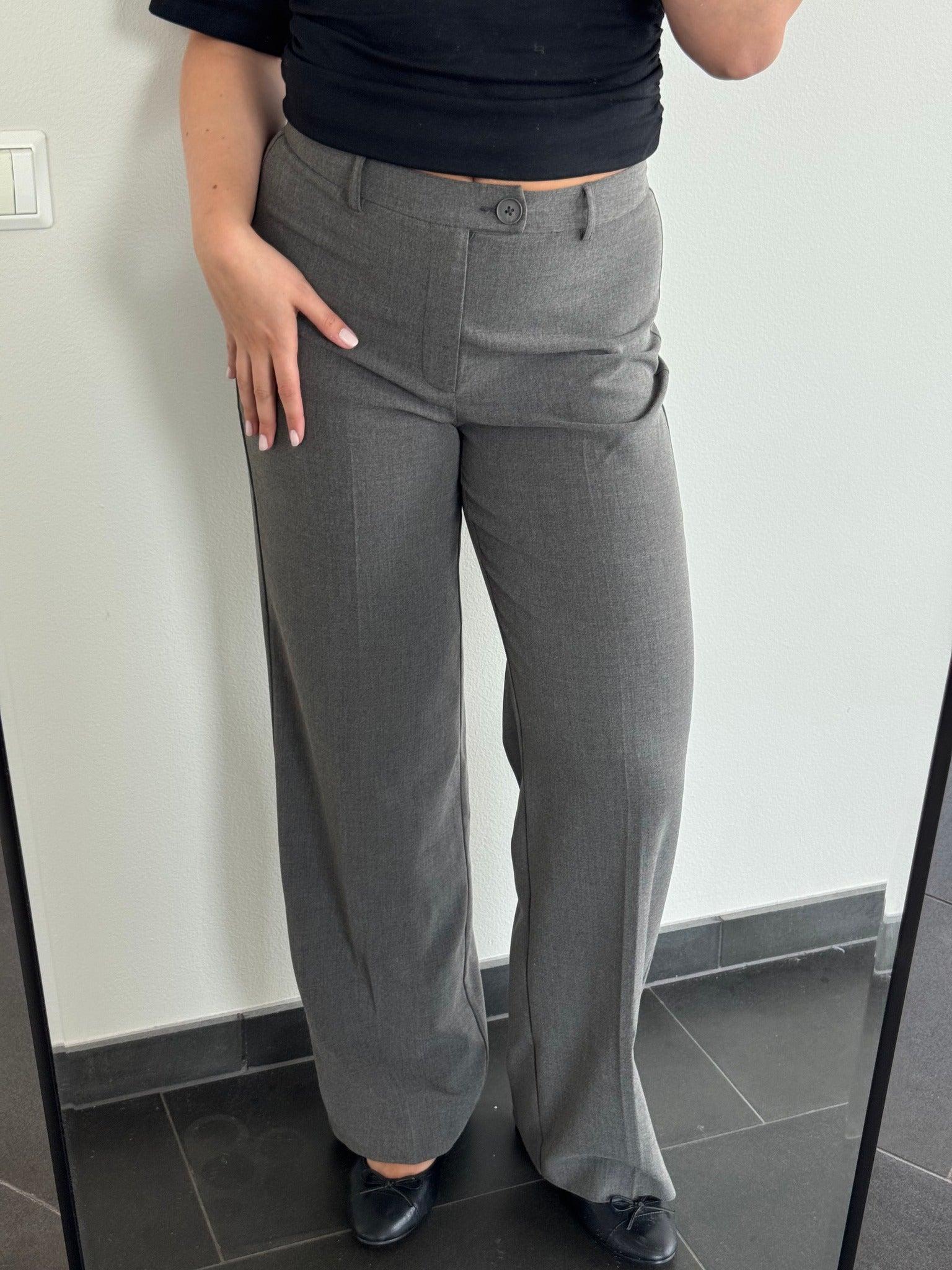 VMTEXAS Trousers - Dark Grey Melange